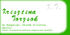 krisztina torzsok business card